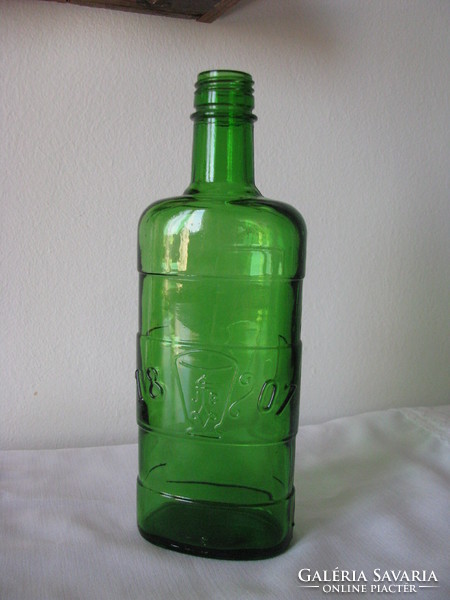 Green glass bottle - becherovkás