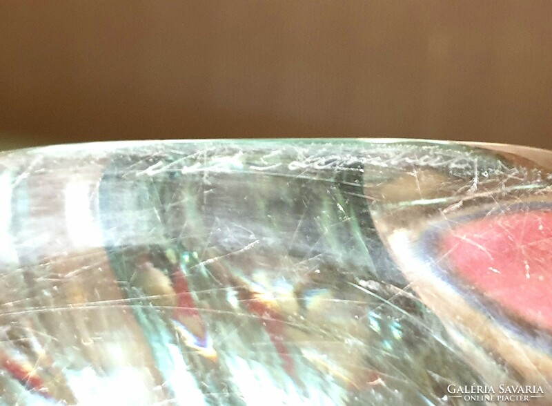 Val Saint Lambert kristályüveg testű asztali lámpa