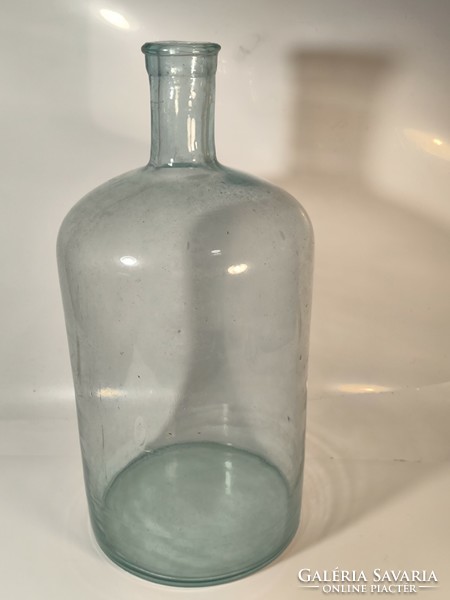 Antik nagyméretű fújt üvegpalack 48cm