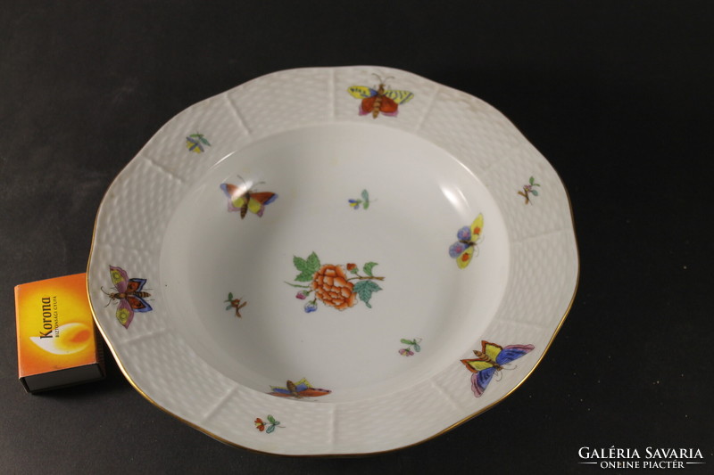 Old Herend victorian pattern deep plate 742
