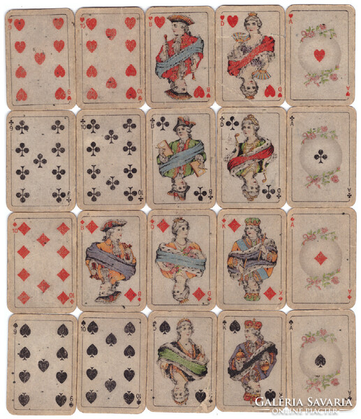 293. Solitaire card bedo card picture ariston 20 cards around 1950 38 x 55 mm