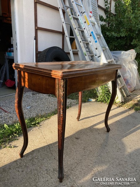 Antique, folding serving table approx. 1800...