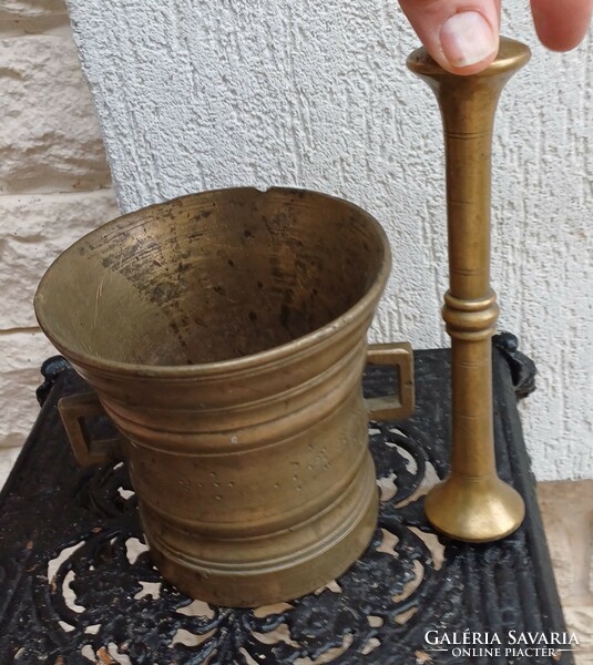 Antique Biedermeier mortar, collector's item, special.