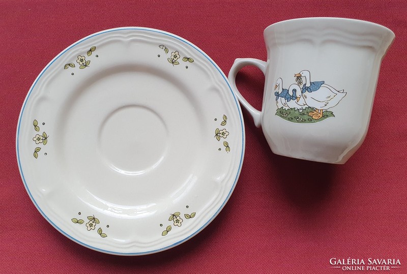 Libás húsvéti Mandarin RB porcelán kávés teás szett csésze bögre tányér csészealj