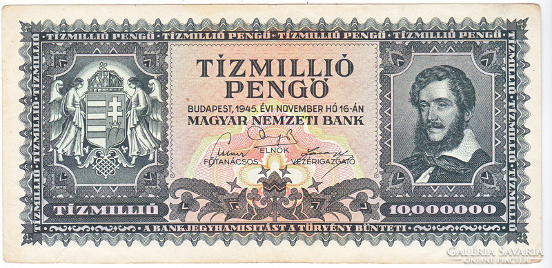 Magyarország 10000000 pengő 1945 G