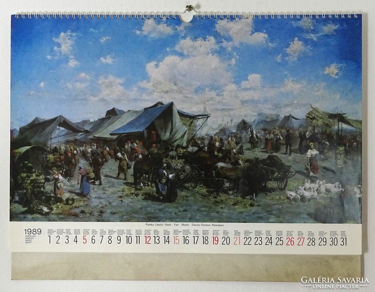 1Q300 Szolnok artist colony calendar 1989