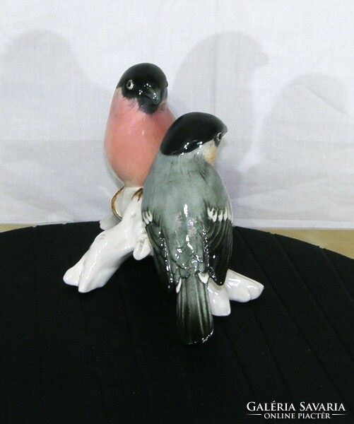 Pair of birds - porcelain - 19 x 14 cm