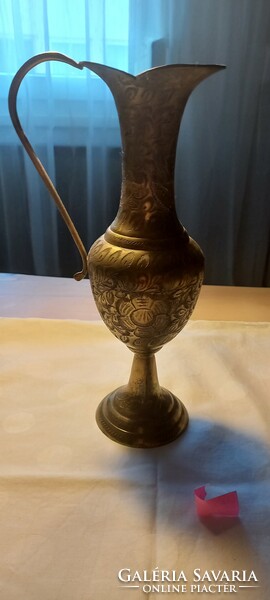 Indiai réz karaffa egykaros váza, kiöntő