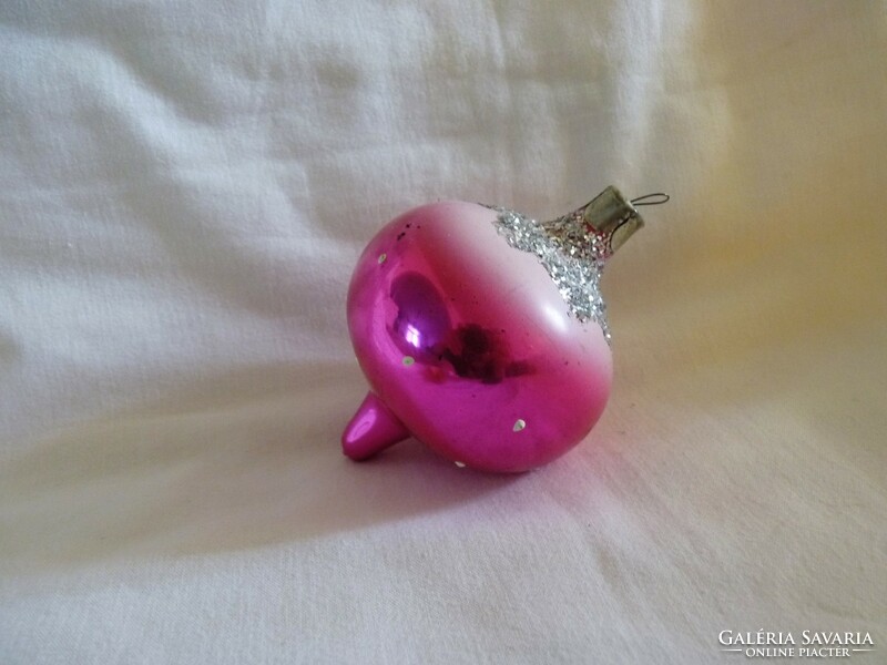Old glass Christmas tree decoration - bouncy snail!