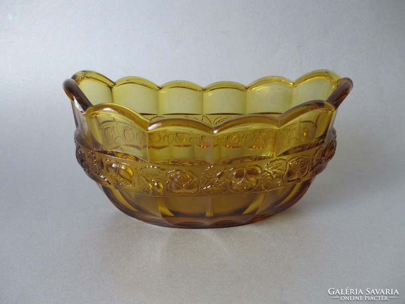 Antique honey yellow dessert bowl