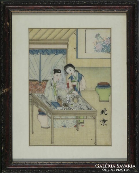 Japán művész 1900 körül : Festőműhely