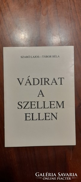 Lajos Szabó-Béla Tábor: vádírat against the ghost - book