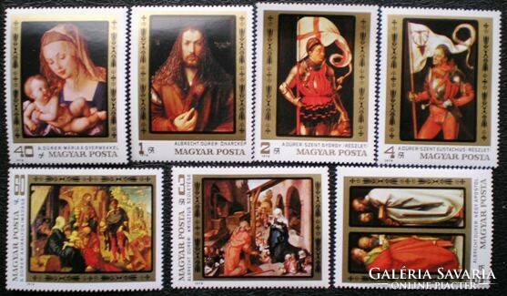 S3301-7 / 1979 paintings - albrecht dürer stamp set postal clerk