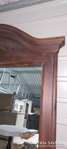 Folk style mirror with shelf