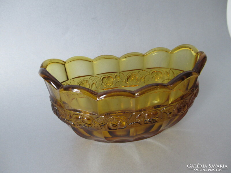 Antique honey yellow dessert bowl