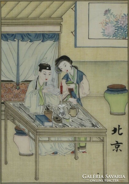 Japanese artist around 1900 : painting workshop