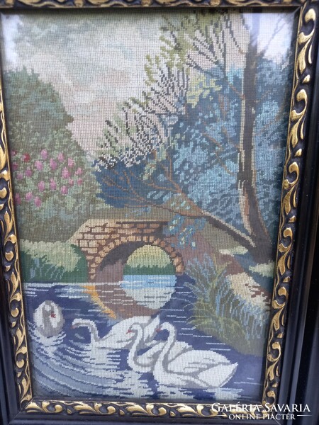 Tapestry picture in frame 1.