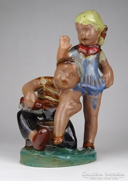 1Q333 art deco shoeshine ceramic figure with hops ~ 1930