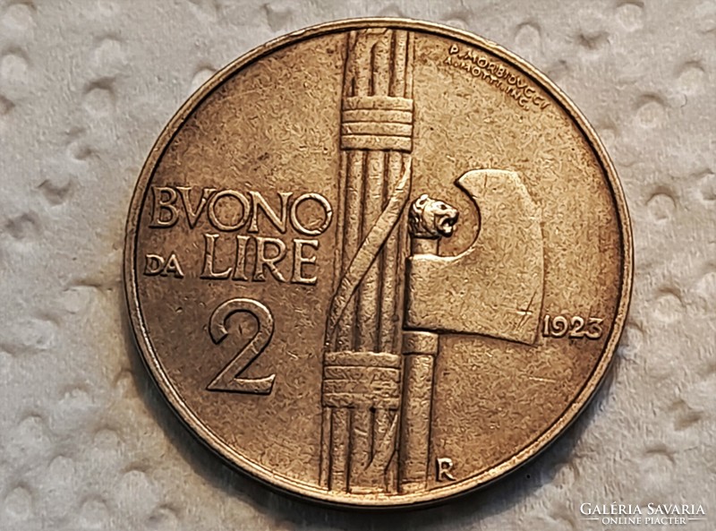 Italy 2 lira 1923.