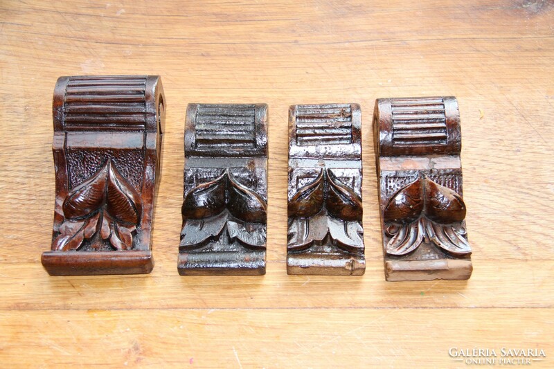 Tin German carving, carving, ornament 4 pcs. (16)