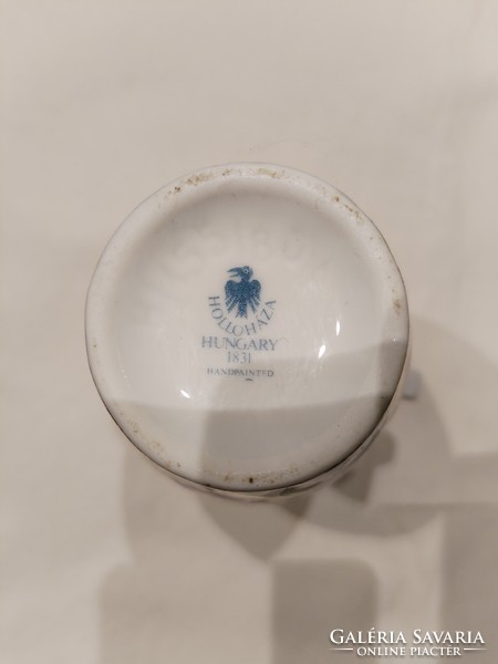 Hollóházi porcelain vase - hand painted / picur