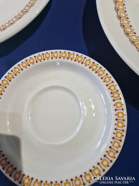 Retro alföldi porcelán terakotta minta csészealj kis tányér nagy tányér