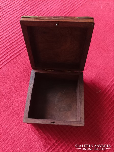 Carved wooden box