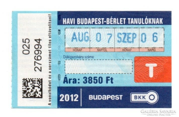 Bkv pass August 2012