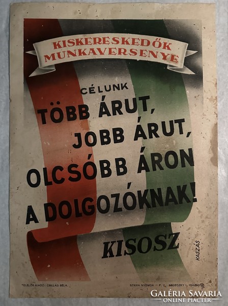 Kiskereskedők munkaversenye plakát 1948