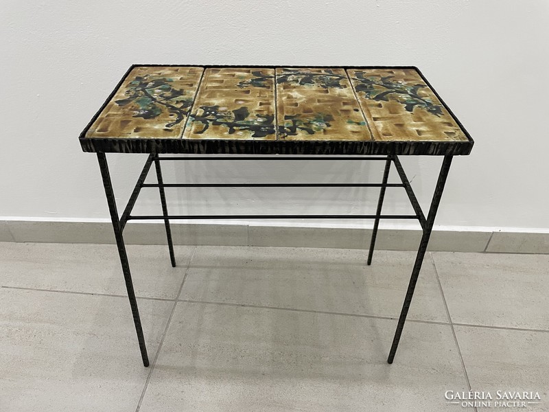Retro kerámia vas asztal képcsarnok modern mid century kisasztal