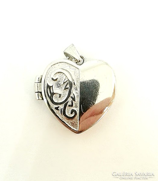 Openable silver heart pendant (zal-ag99618)