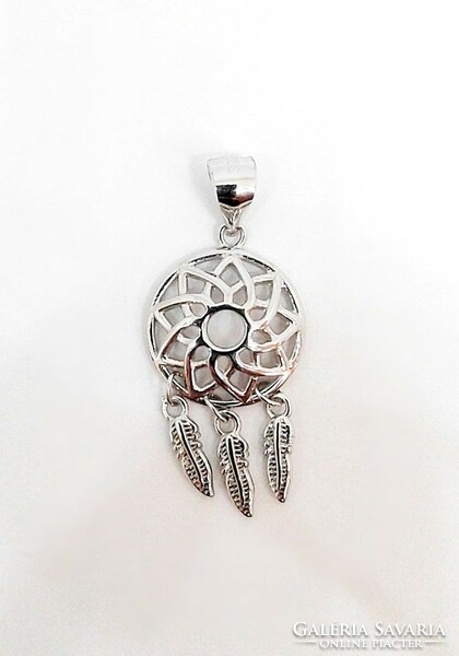 Silver pendant with dream catcher motif (zal-ag116365)