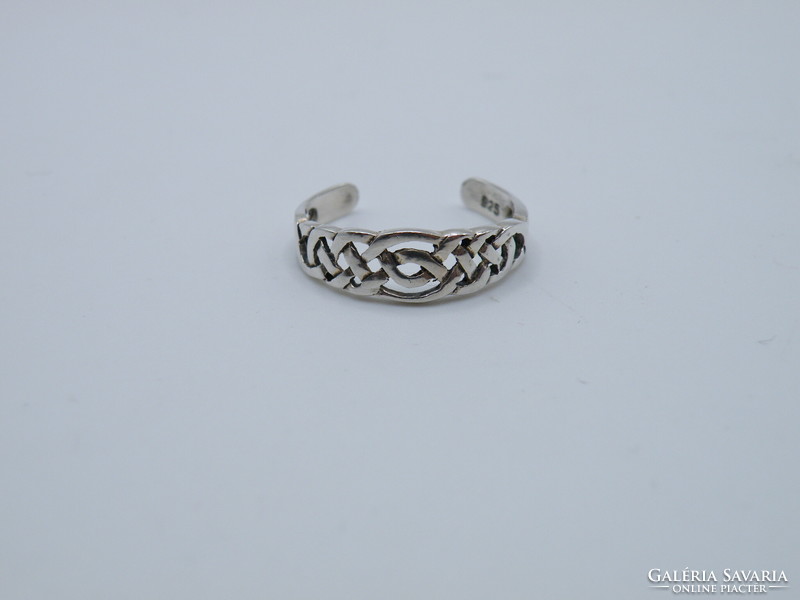 Uk0166 Celtic Knot Pattern Sterling Silver 925 Ring Size 54 Adjustable
