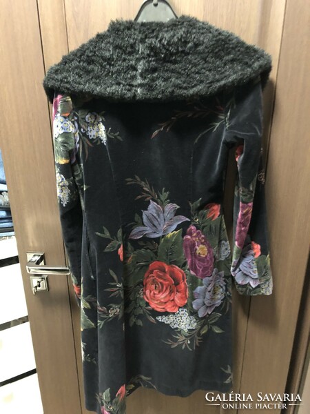 H&m women's jacket 38 m black pattern
