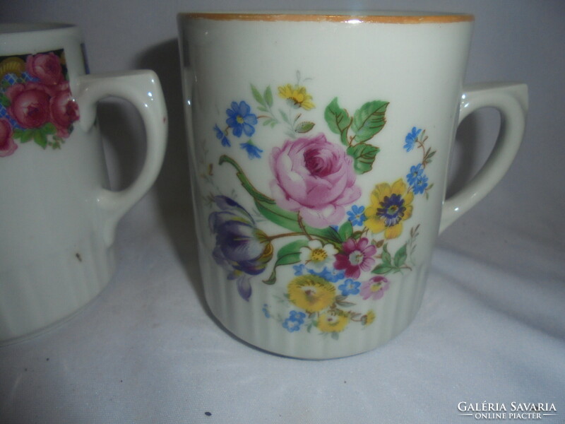 Four old Zsolnay mugs and cups - together