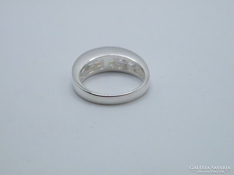UK0164 Gyönyörű cirkónia köves ezüst 925 gyűrű méret 54 1/2