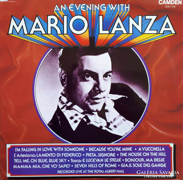 Mario Lanza - An Evening With Mario Lanza (LP, Album)