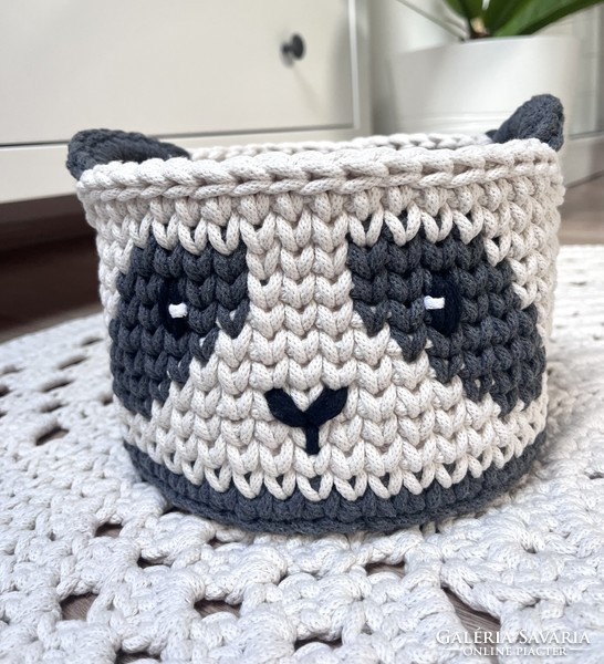 Crochet panda storage