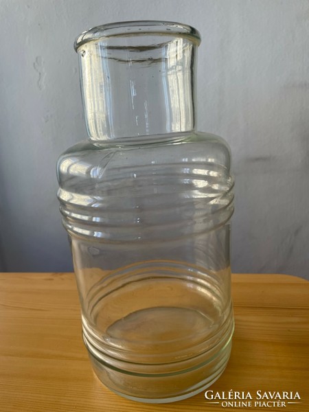 A large canning glass with a special pattern