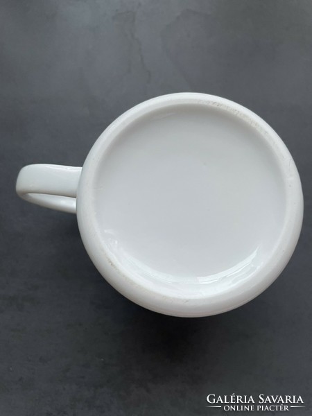 Fehér zománcos hatású porcelán bögre- újszerű