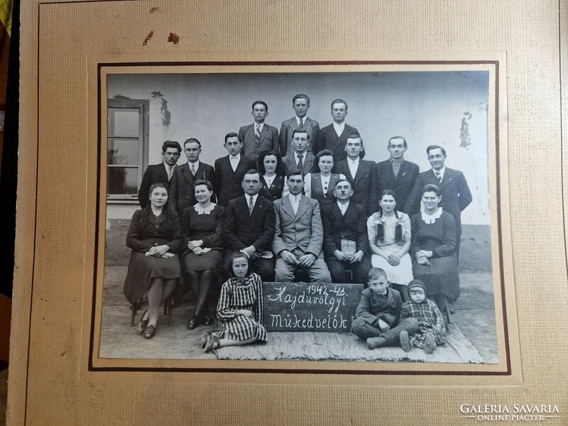 Hajduvölgyi műkedvelők 1942-43 nagyméretű csoportkép fotó