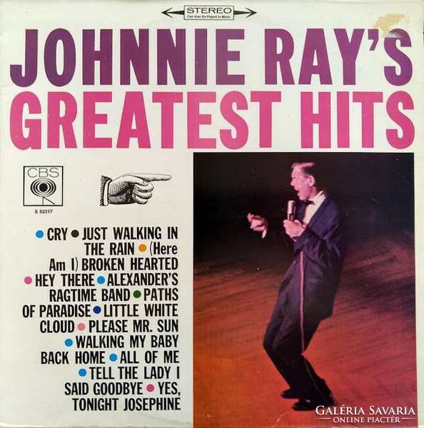 Johnnie Ray - Johnnie Ray's Greatest Hits (LP, Comp)