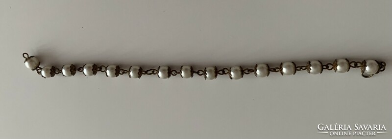 Fine antique pearl bracelet bracelet without clasp part with mother-of-pearl luster