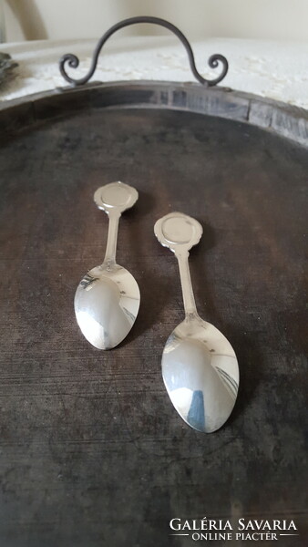 Beautiful porcelain inlaid teaspoon, 2 teaspoons.
