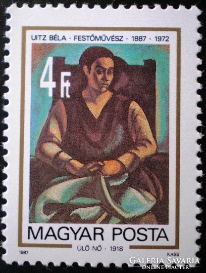 S3836 / 1987 uitz béla stamp postal clean