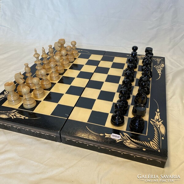 Huge wooden chess set, black