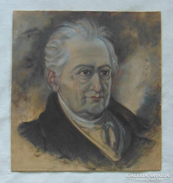Goethe portré  - pasztell - ismeretlen festő