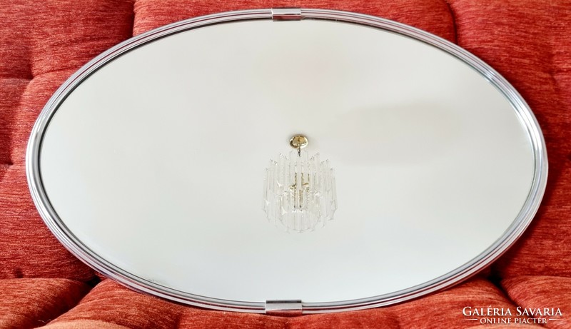 Oval vintage mirror, large size