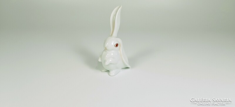 Herend, white rabbit bunny, hand-painted porcelain figure, flawless! (B158)