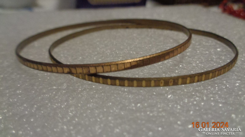 Antique bracelet, gold-plated, 65 mm 2 pcs
